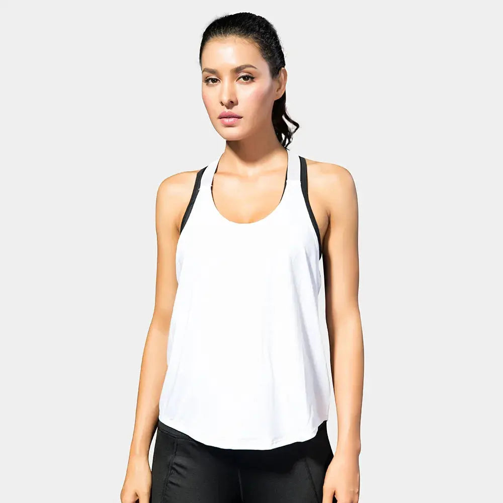 Breathable Black Tank Tops for Running & Yoga