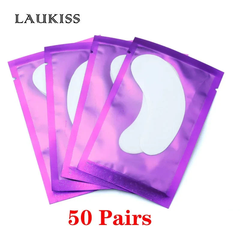 25/50/100Pairs Eye Patches Under Eyelash Pads for Building Paper Patches Lint Free Stickers for False Eyelashes LAUKISS