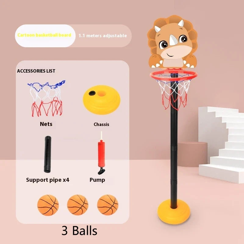Children's Version Vertical Adjustable Lifting Basketball Rack Outdoor Home Indoor Sports Crtoon Rebound Parent-child Interacti
