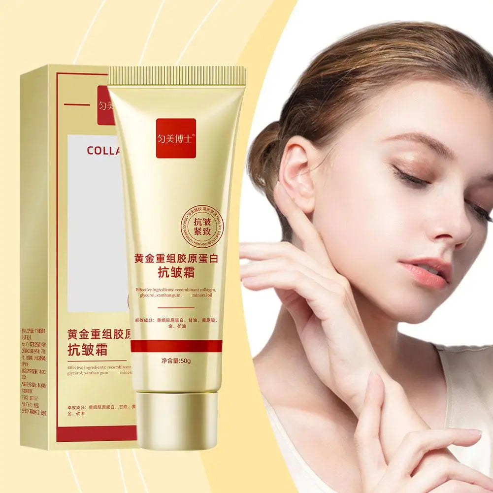 Gold Collagen Anti Wrinkle Cream Facial Tightening Moisturizing Fade Facial Fine Lines Facial Skin Care Products