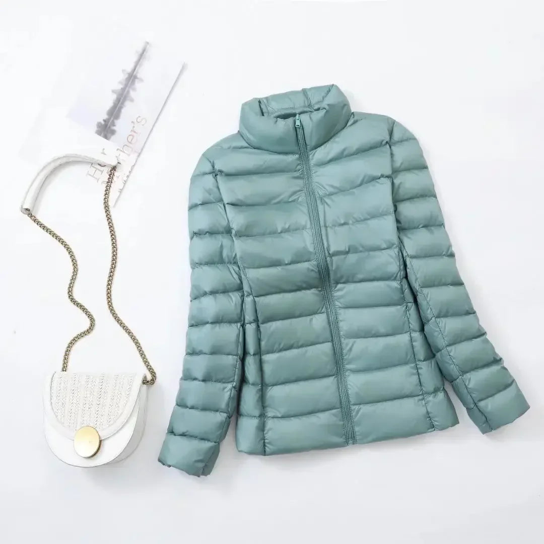 Plus Size down Jacket Female Short Ultra Lightweight Packable Puffer Coats Women Fashion 15 Colors Warm Slim Fit Parkas 7XL