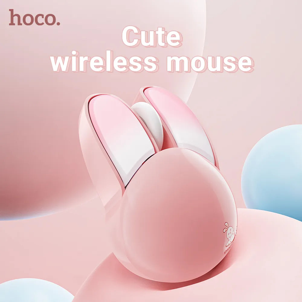 Ratón de computadora inalámbrico con diseño de conejo