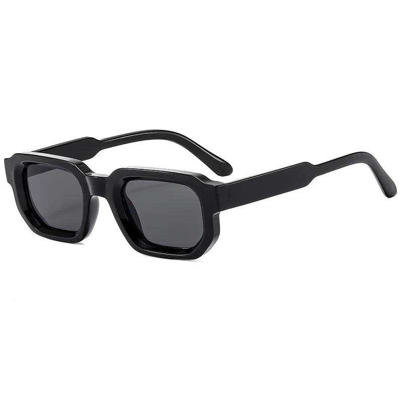 Ins Popular Fashion Square Rivets Men Sunglasses Vintage Punk Gradient Women Trending Green Sun Glasses Shades UV400