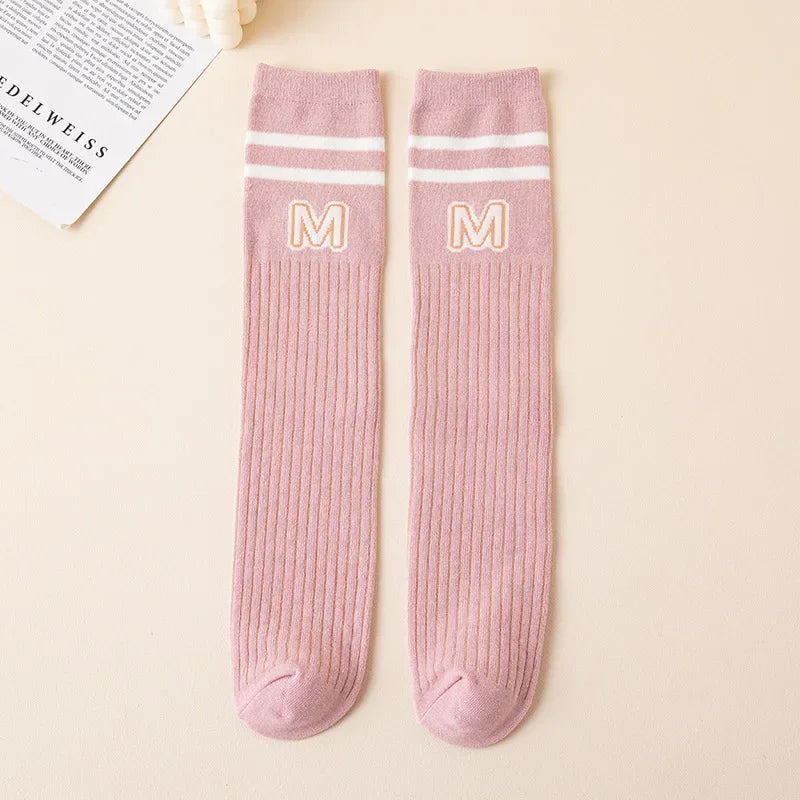 Kids' Letter Knee High Socks