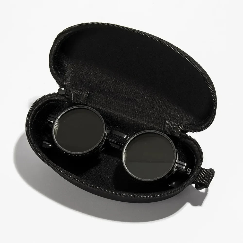 New ND2-400 Adjustable Dimming Glasses 9 Level UV400  Sunglasses With Glasse Case ND Filter Eyewear Outdoor