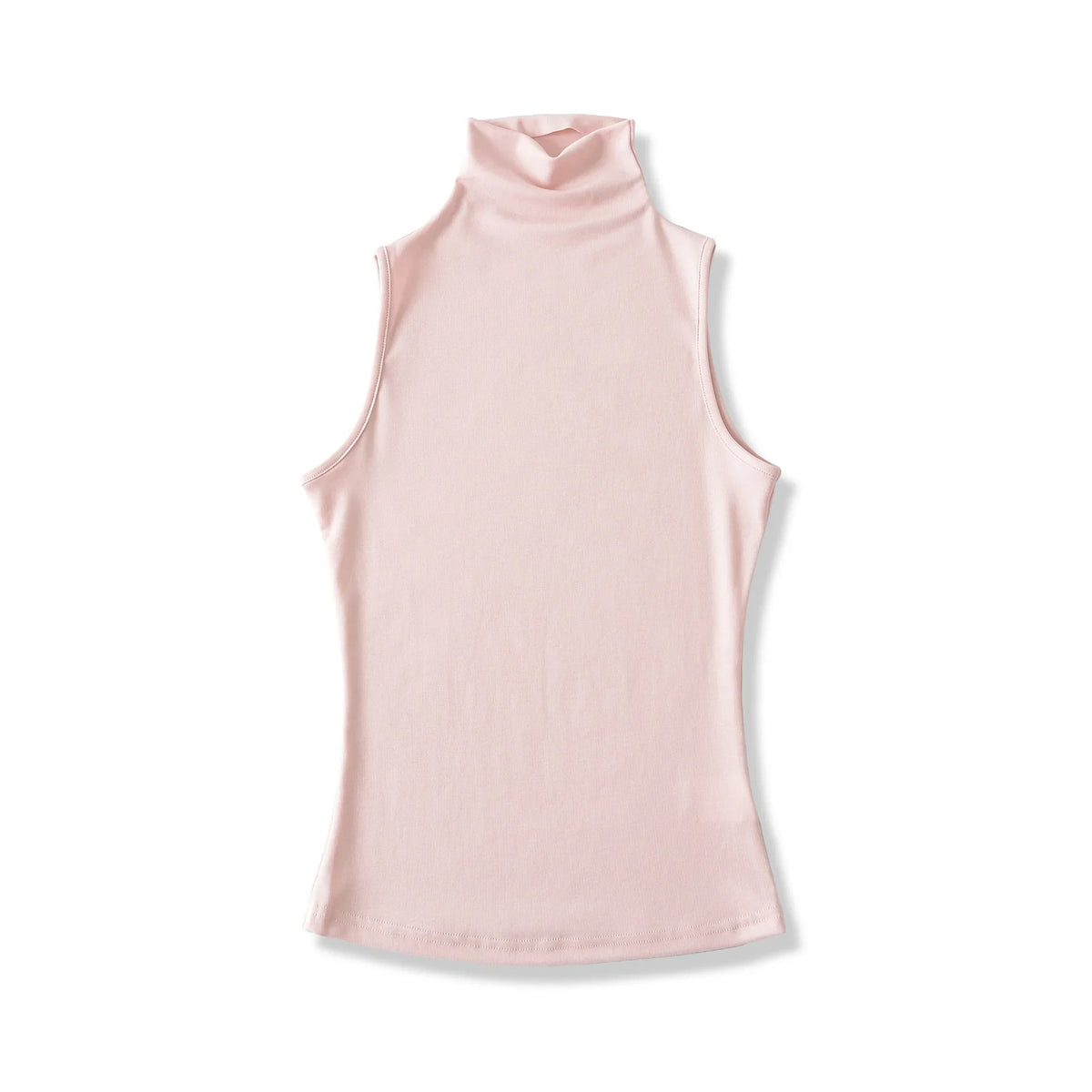 Spring Pure Desire Hot Girl Style Elastic Slim Fit Half High Collar Inner Layer Base Shirt Vest Solid Color Casual Fashion L25M