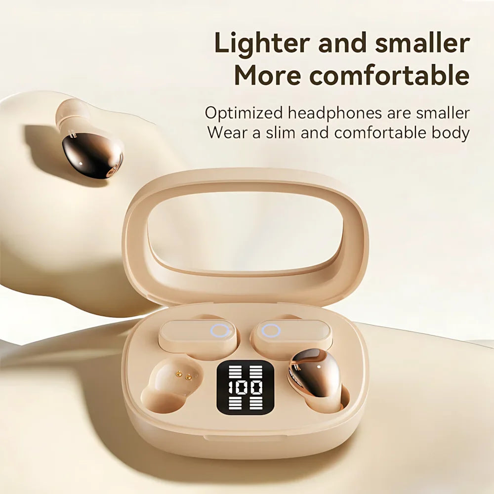 2-in-1 True Wireless In-ear Earphones Bluetooth Digital Earplug 9D Stereo 0 Delayed Game Couple Birthday Gift HD Call Headphones