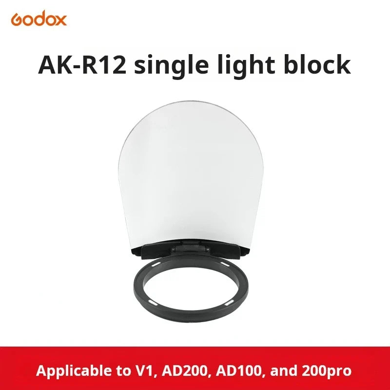Shenniu AKR1 round lamp head magnetic attachment ad200pro accessory V1 flash semi-circular soft light cover set-top flash light
