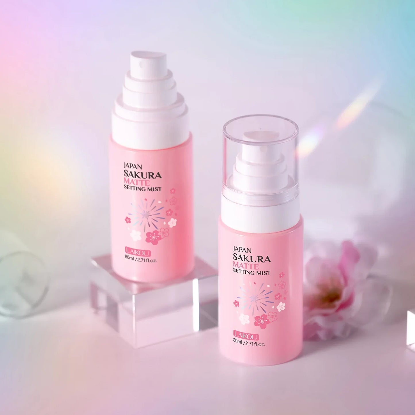 Sakura Matte Setting Spray 80ml Long Lasting Makeup Fixer Moisturizing Oil Control Non Sticky Face Mist For All Day Fresh Look