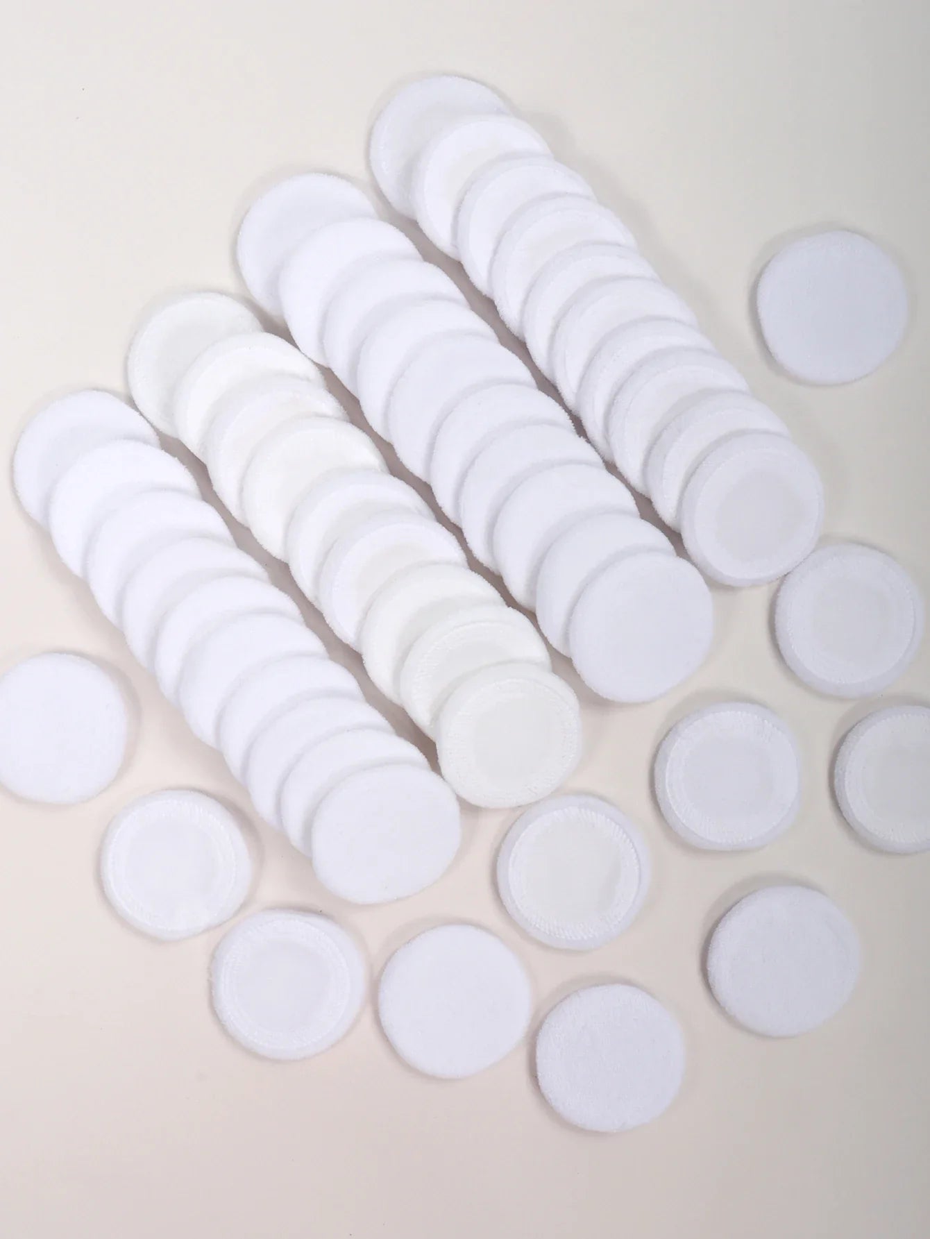 2-5-10-20Pcs Portable and Practical High-Grade White Round Powder Puff for Base and Fixing Makeup