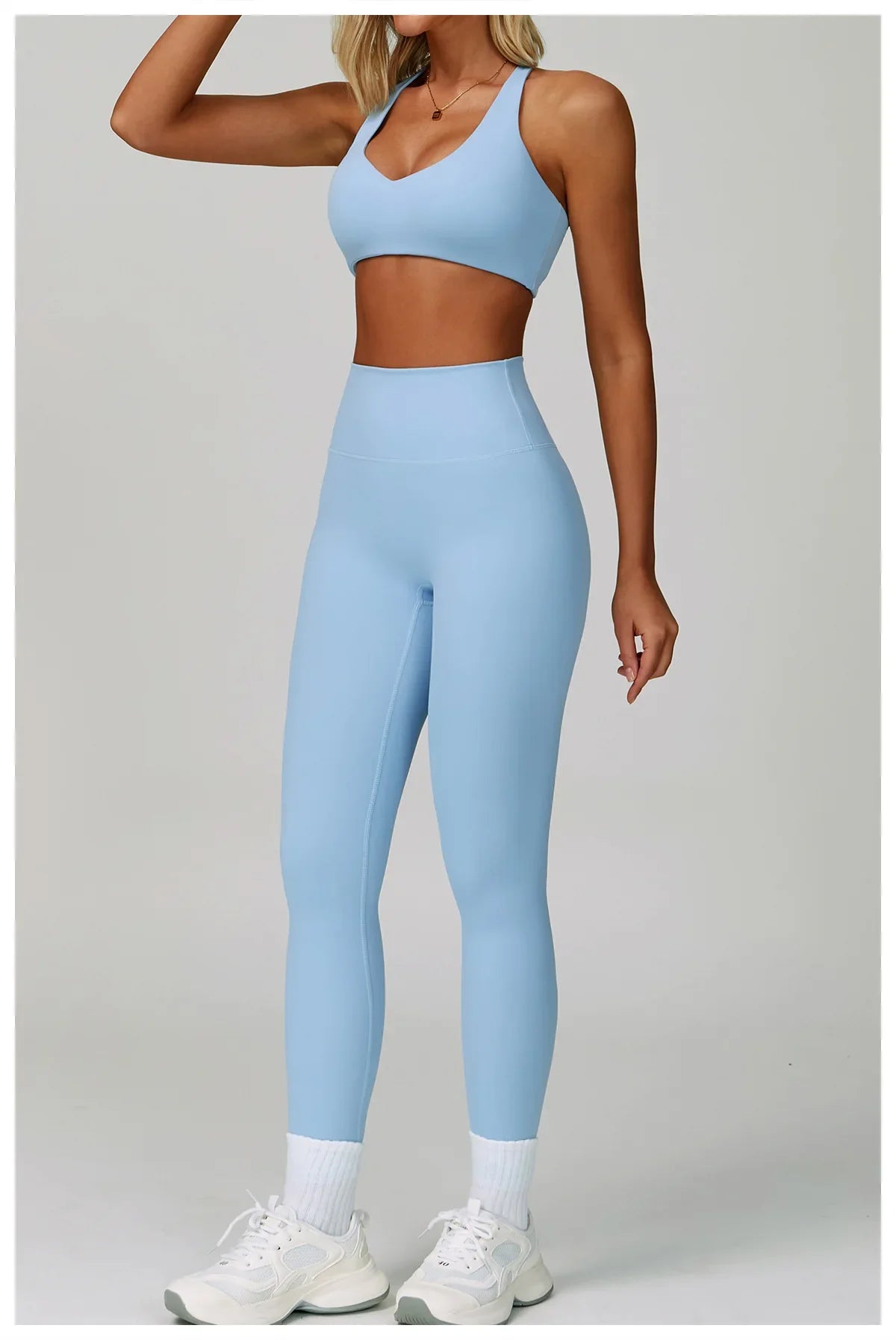 2/3-Piece Activewear Set – Sports Bra & High Waist Leggings