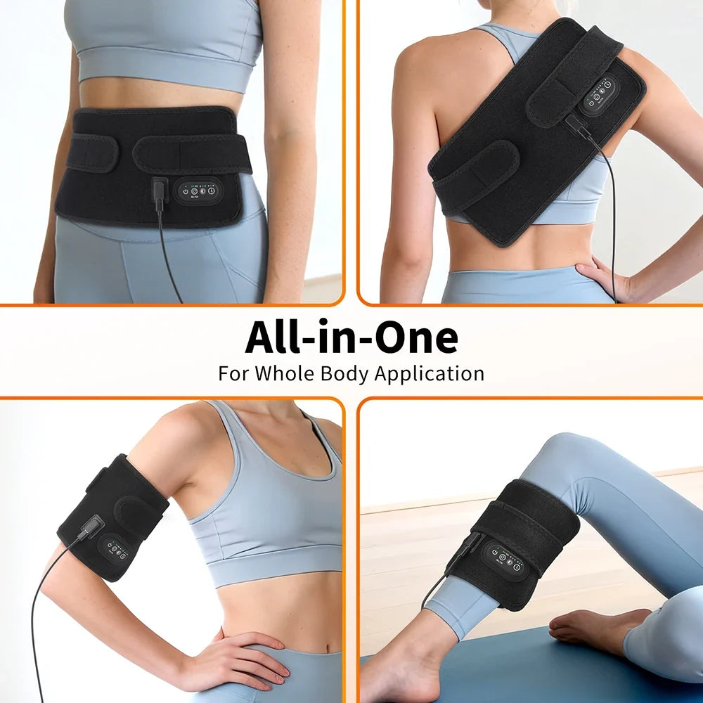 72 LEDs Red Light Therapy Pad Home Use 660nm 850nm Near Infrared Waist Massager Belt for Back Abdomen Leg Muscle Relaxation Wrap