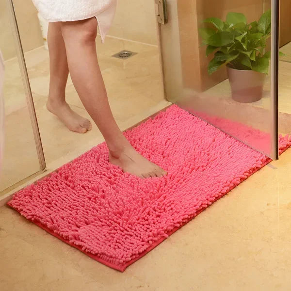 Soft Floor Carpet Non-slip Bathing Room Rug Water Absorption Shaggy Kitchen Rug Door Way Feet Mat Dirt Barrier Cushion Mat Rug