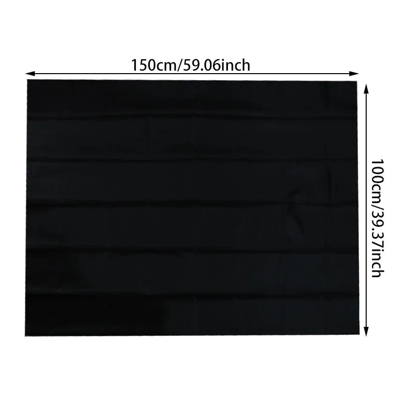 Removable 100% Light Blocking Darkest Window Cloth DIY Total Blackout Glass Privacy Darkening Window Tint Black Window Sticker