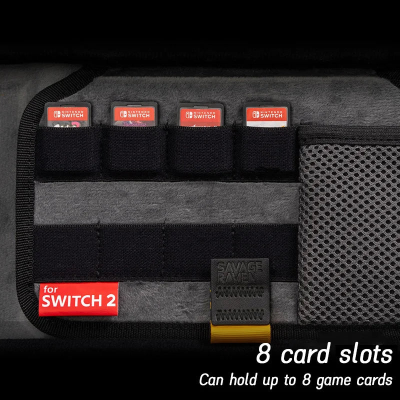 New Savage Raven by Skull & Co. EDC Carrying Case for 2025 Switch 2 ortable Hard Shell Storage Bag for NSW 2 Game Console