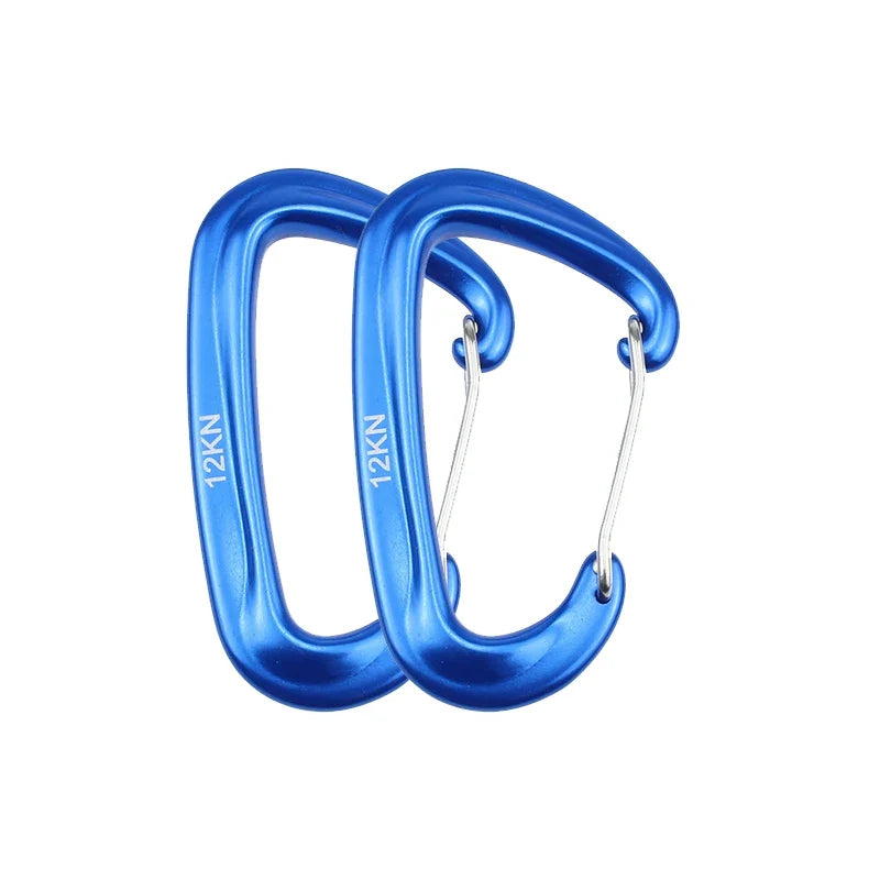 12KN Small Climbing Carabiner D-Shape Mountaineering Buckle Hook