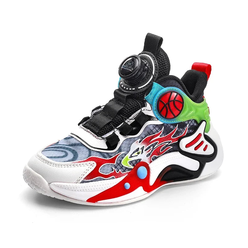 Kids Sneakers Fashion Basketball Shoes for Children Boys Breathable Mesh Sneakers Casual Sports Shoes 2026 New Design Trainers