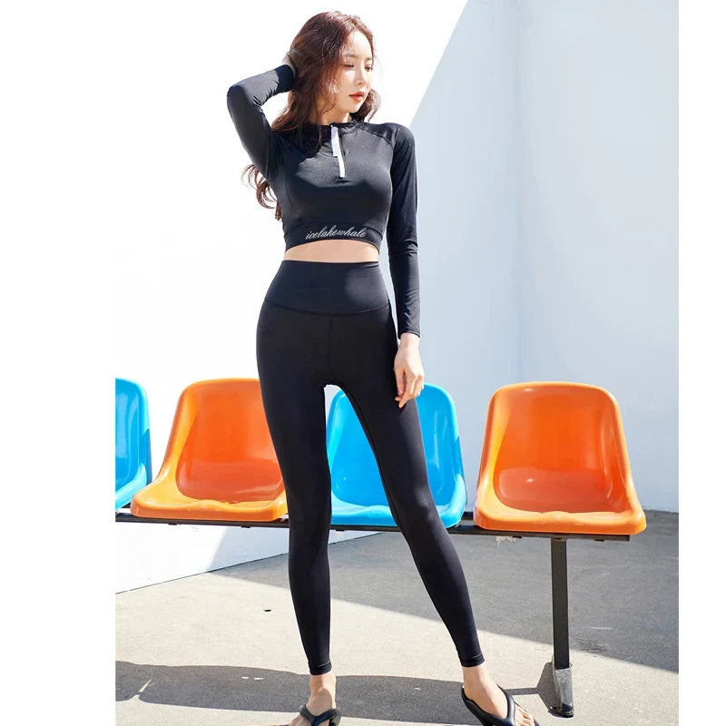 Long Sleeve Swimwear with Sun Protection