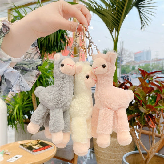 Llaveros de peluche de alpaca