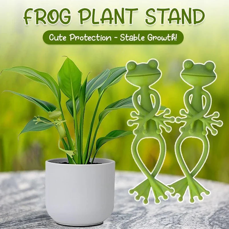 1/3/5pcs Green Frog Shaped Plant Clips DIY Flowers Vines Stem Holder