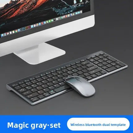 Wireless Bluetooth Dual Mode Keyboard Mouse Set Ultra-Thin Rechargeable Long Battery Life Silent