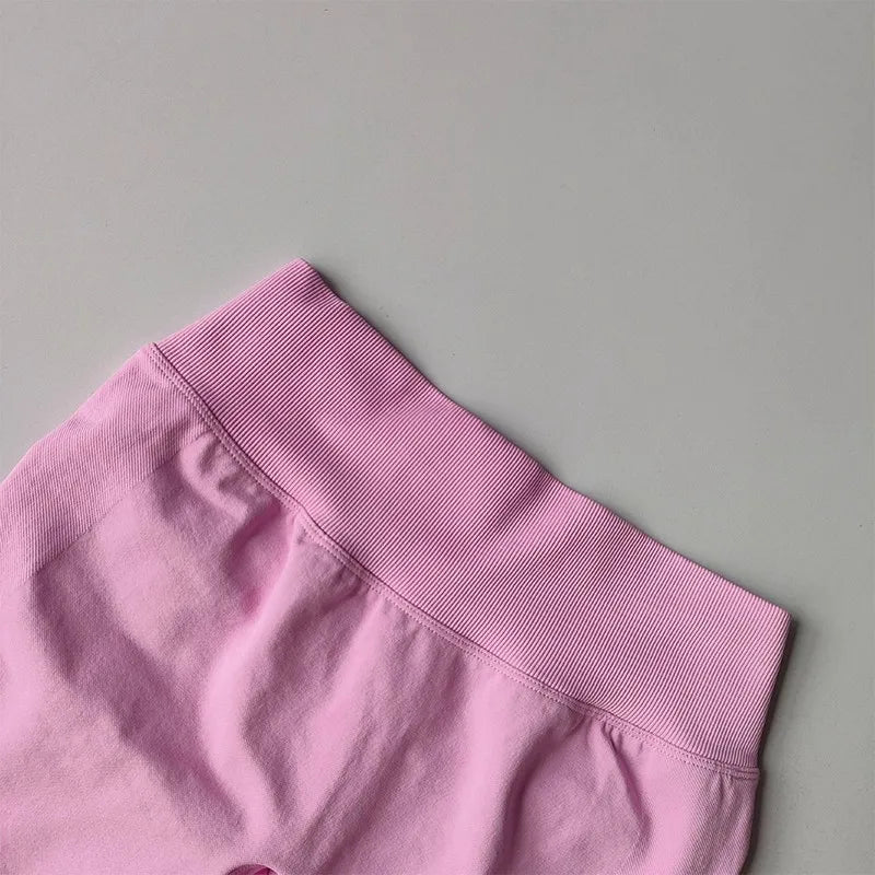 High Waisted Seamless Shorts Gym Shorts Women Fitness Sports Low Ribbed Band Workout Scrunch Butt Yoga Booty Running Short Pants