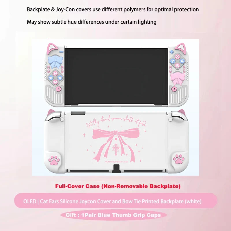 Kawaii Neko and Bows Switch Case NS/OLED/NS2
