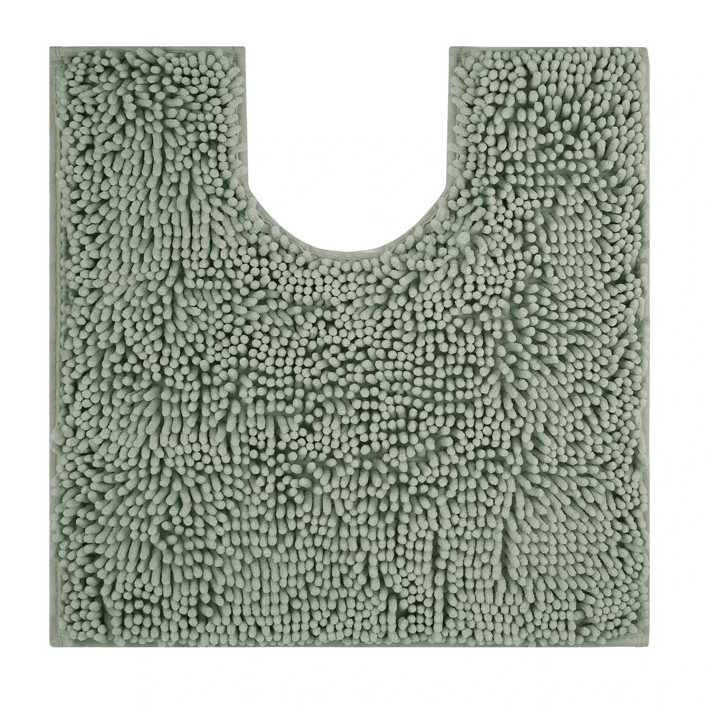Toilet Rugs U Shaped Washable Bathroom Mat Extra-Soft Plush Rug Chenille Microfiber Super Absorbent Shaggy Machine Wash & Dry