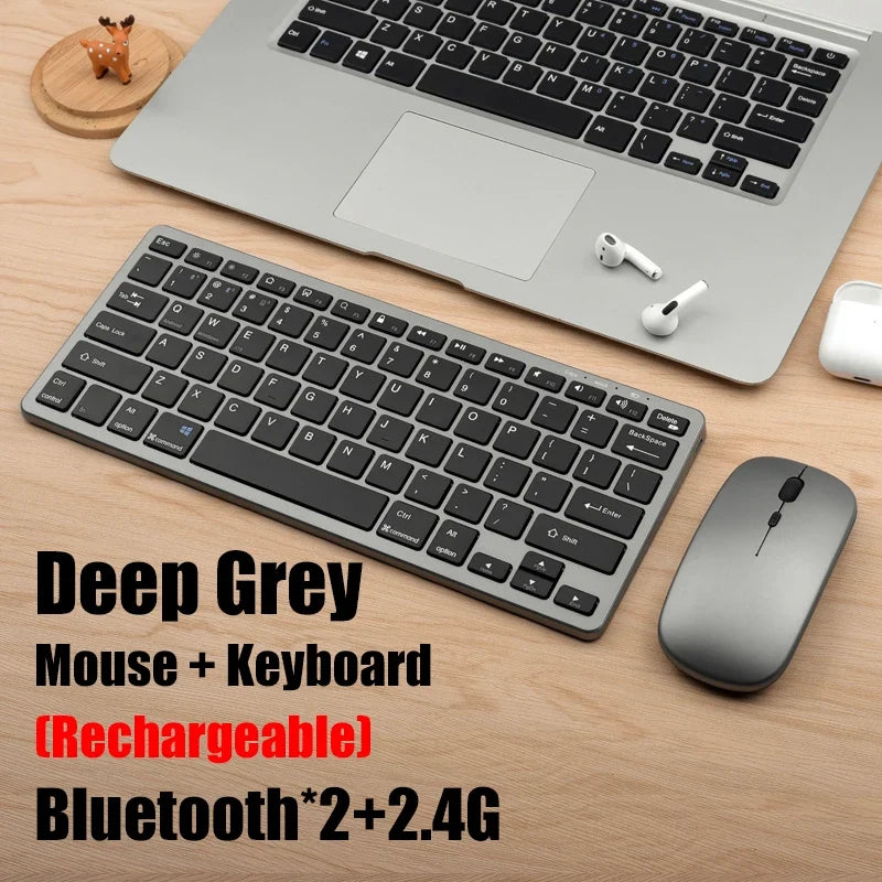 2.4G Wireless Keyboard Mouse Set Bluetooth 5.0 Keyboard Mouse Combo 3 modes Mini Keyboard Mouse For Laptop PC Accessories