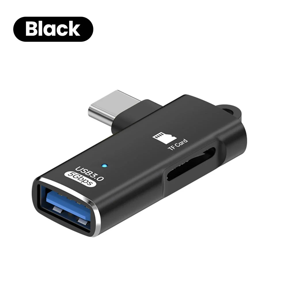 High-Speed 3 in 1 USB 3.0 Type C to TF Card Reader Adapter Memory Card OTG Reader for iPhone 15/16 Huawei PC Laptop