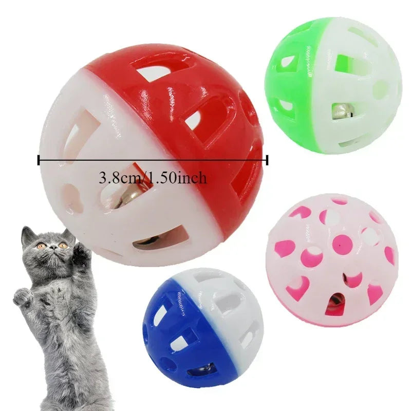 10pcs Pet Parrot Toy Colorful Hollow Rolling Bell Ball Bird Toy