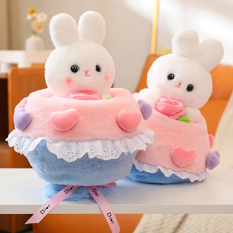 Conejo de peluche de ramo