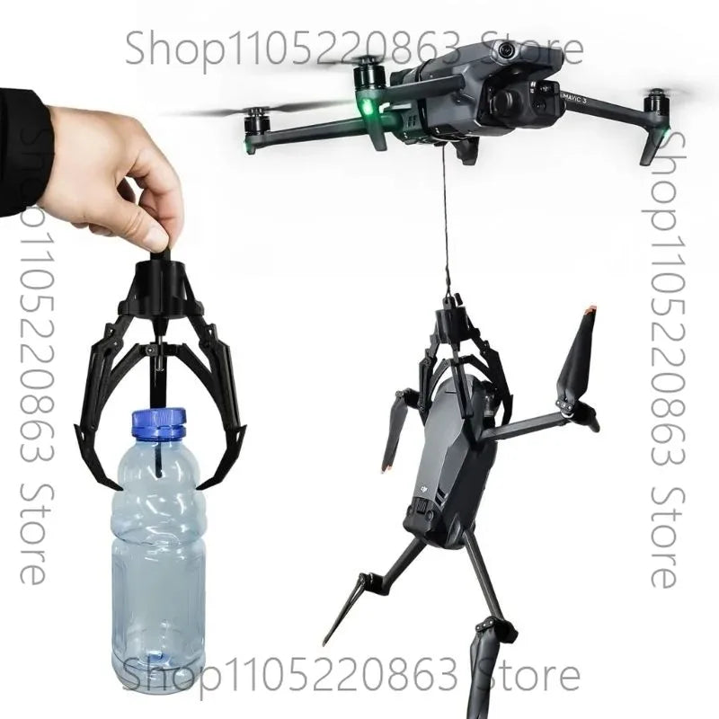 Drone Mechanical Claw Hook Grabber Air Release Payload Dropper Remote Control Intelligent Pick Up Drop Device Fishing Rescue Kit