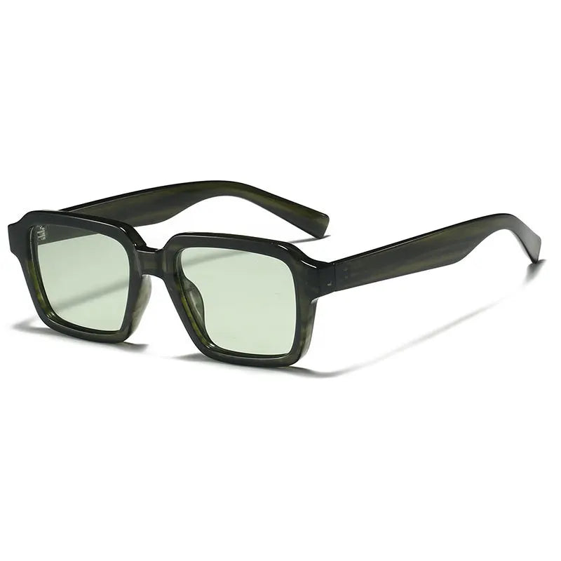 Ins Popular Fashion Square Sunglasses Women Retro GREEN Shades UV400 Men Trending Sun Glasses