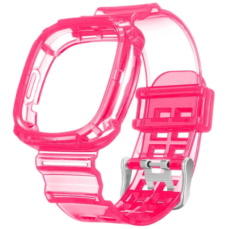 Fitbit Versa 4 & Versa 3 Clear Band with Built-In Case