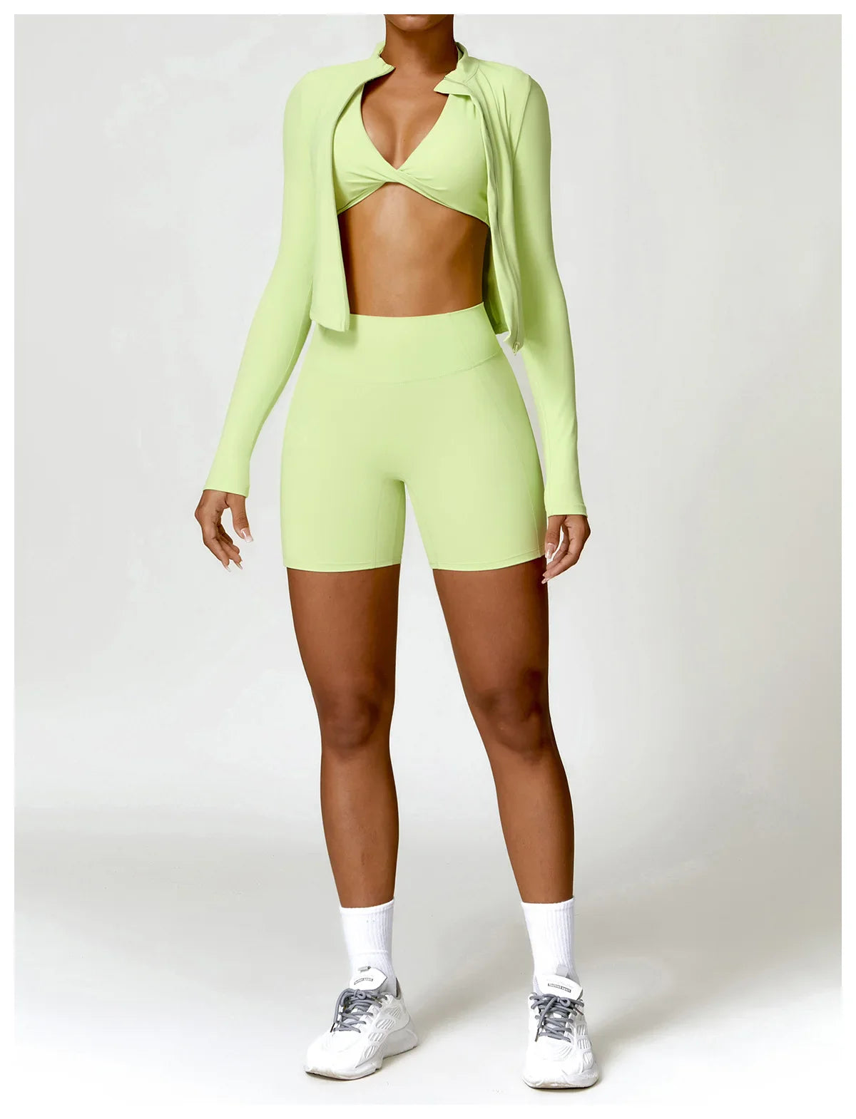Chaqueta de mujer con cremallera completa y estilo deportivo
