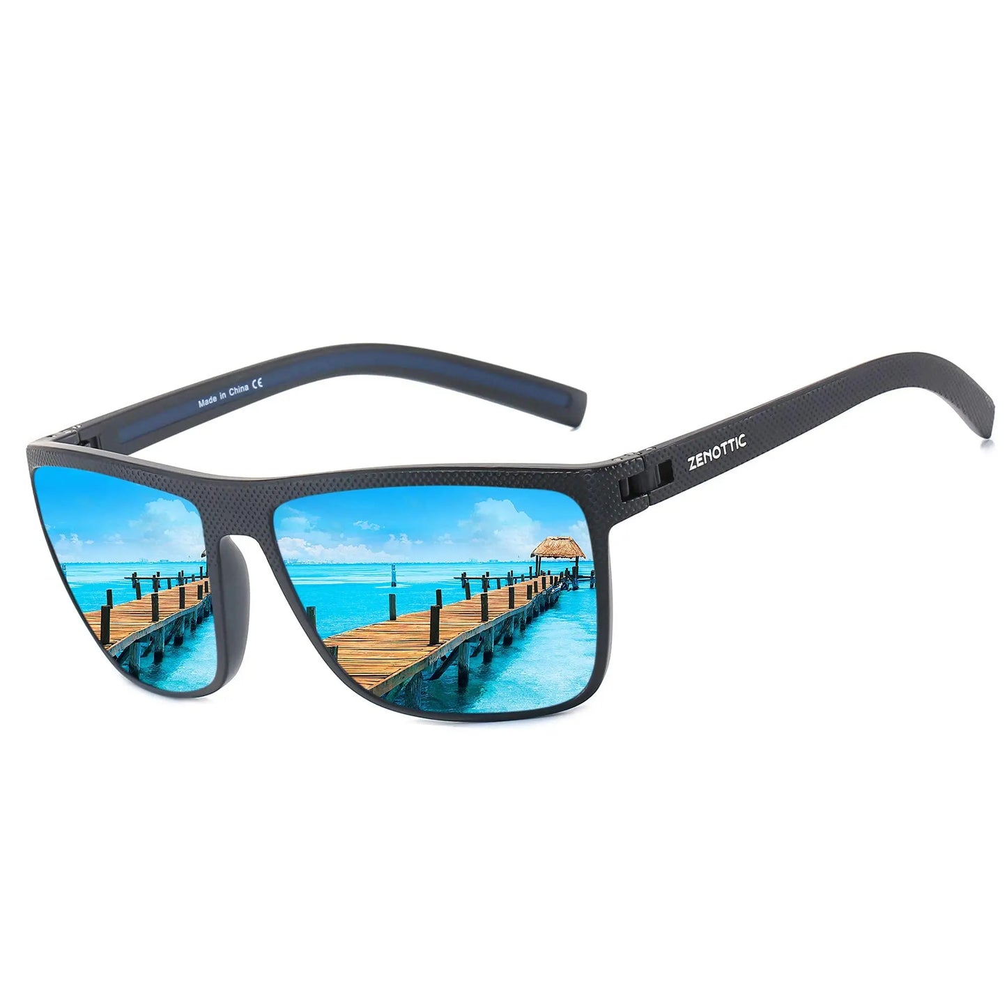 ZENOTTIC Fashion Polarized Sunglasses Shade for Women Men Lightweight TR90 Frame UV400 Protection Square Sun Glasses