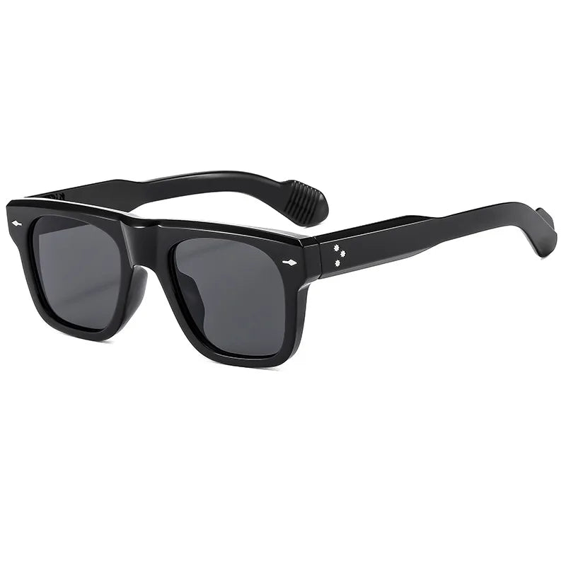 Hot Ins Popular Square Sunglasses Women Men Vintage Rivets Punk Female Shades UV400 Fashion Male Sun Glasses