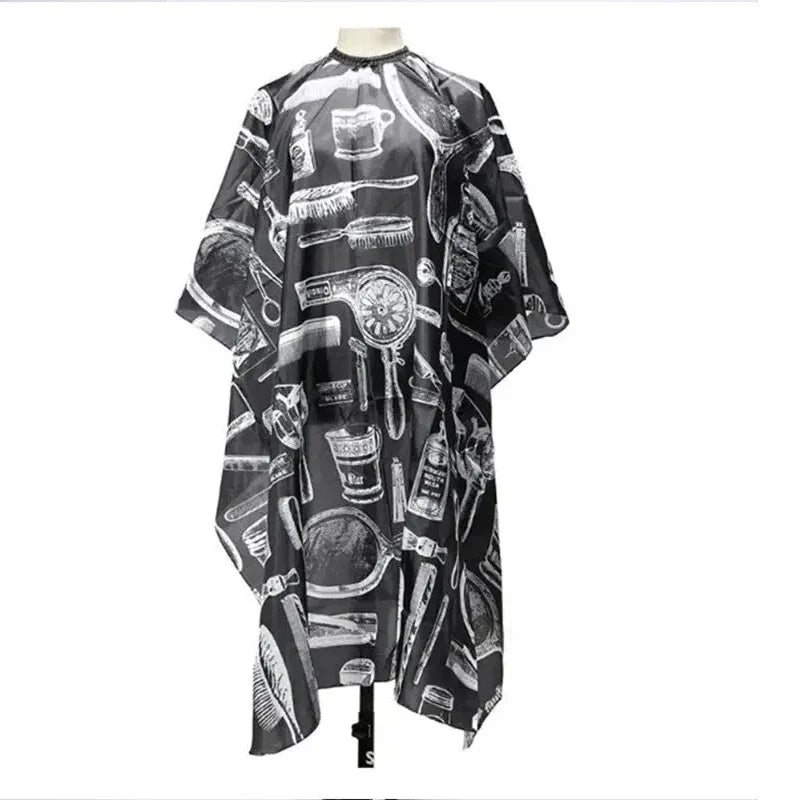Hairdressing Coth Pattern Cutting Hair Waterproof Cloth Salon Barber Cape Professional Hair Stylist Retro Aprons Haircut Cape