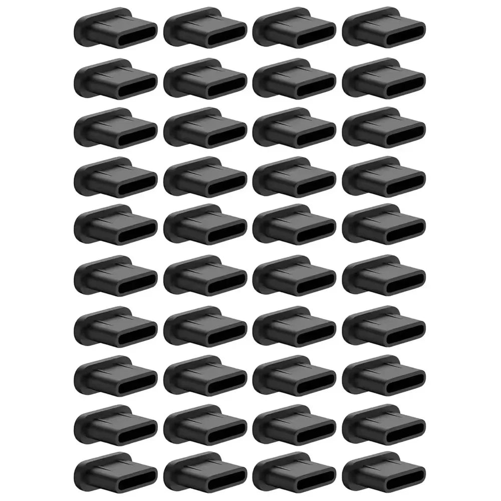 1/40pcs Type C Anti-Dust Plugs Silicone USB C Charging Port Dust Cover