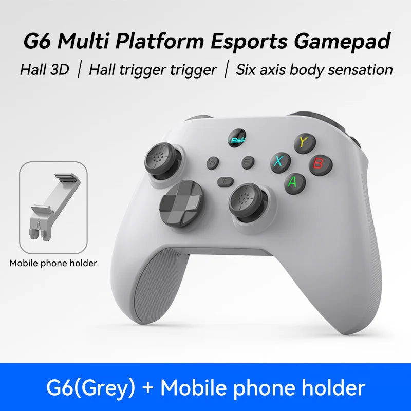 G6 wireless mobile game controller with Hall trigger and Hall joystick supporting switch/pc/android/IOS