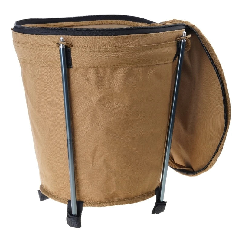 Outdoor Camping Trash Can Portable Garbage Bin Lightweight Round Bucket Wastebasket Can Container for Hiking Camping