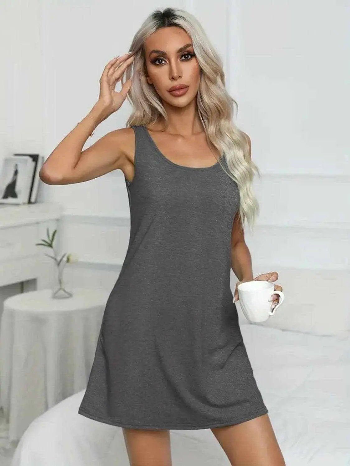 Minivestido de mujer - Escote redondo - Talla única