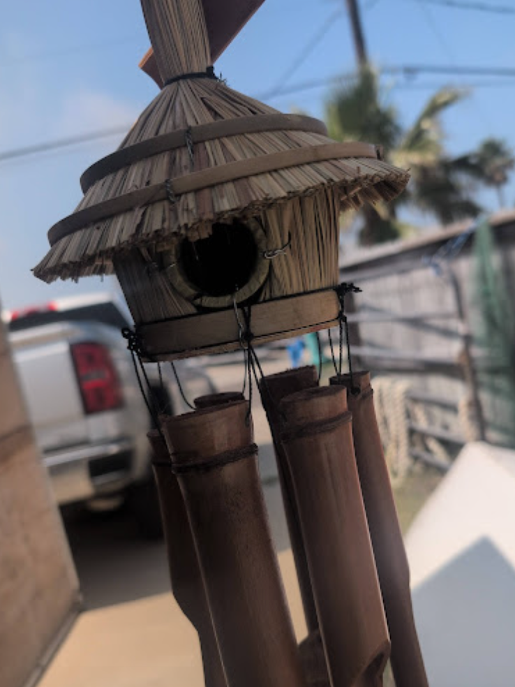 Round Bamboo Hut Wind Chime