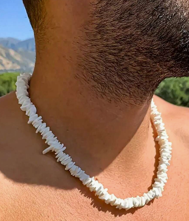 Collar de chakra con conchas puka blancas – Joyería de conchas naturales inspirada en el zen