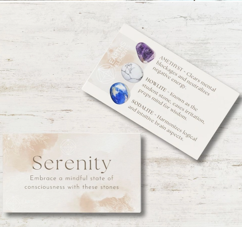 Juego de Pulseras de Intenciones – Serenidad (Amatista, Sodalita y Haulita)
