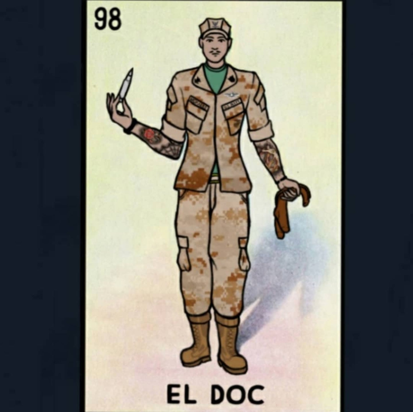Camiseta sin mangas El Doc Loteria de La Linea MEXUSMAR