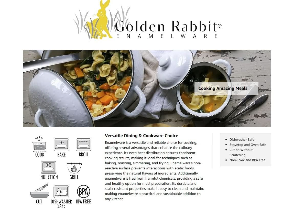 Golden Rabbit Enamelware Modern Monet Set of 3 Colanders