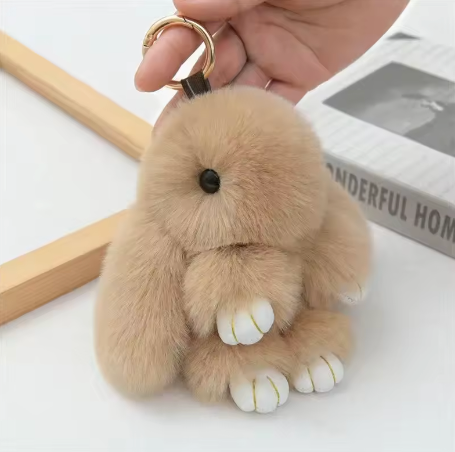 Llaveros de peluche de conejitos suaves