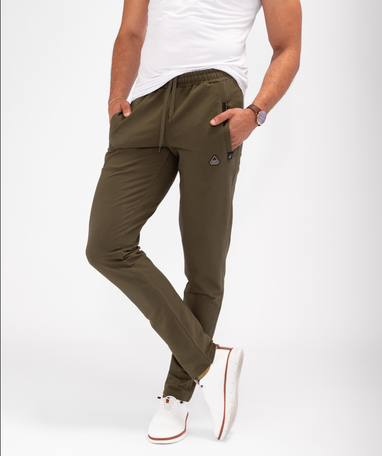 Pantalones de chándal deportivos de comodidad diaria - Ajuste cónico (talla alta)